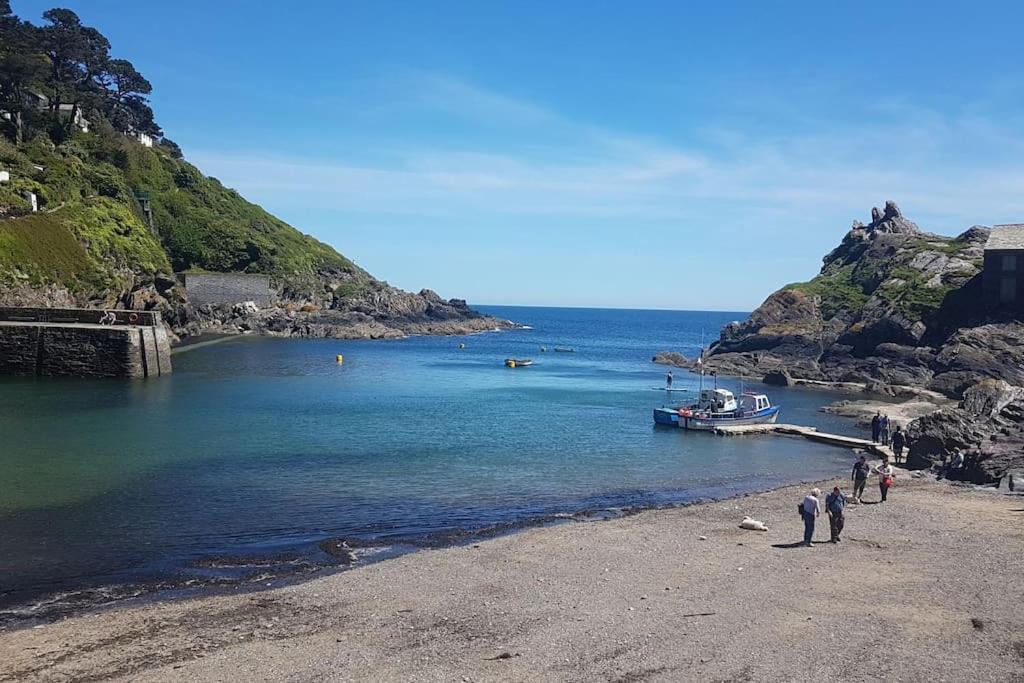 Bijou Coastal Apartment In Polperro With Hot Tub Onsite Parking Downhill Walk To Village 外观 照片